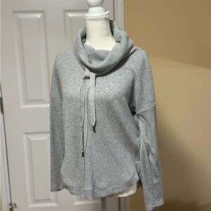 Democracy Light Gray Cowl Neck Sweater